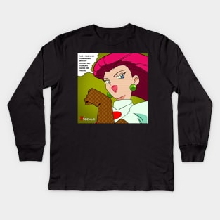 Jessie - Team Rocket Pop Art Kids Long Sleeve T-Shirt